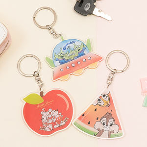 Transparent Custom Cute Shape <b>Keyring</b> <b>Charms</b> Gift Acrylic Double-Sided Shaped Keychain cartoon leather keychain - Product Image 2