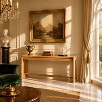 Meubles haut de gamme modernes, table console en bois de luxe avec tiroirs pour les espaces de vie contemporains