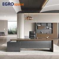 Bureau de direction en bois EGROspace, dimensions standard, mobilier de luxe, table moderne pour PDG et directeur