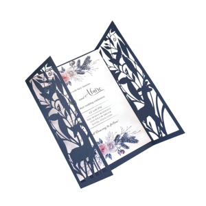 New Arrival Laser Cut mời Hollow Out Deer lời mời với phong bì DIY Nguồn cung cấp bên <span class=keywords><strong>engagement</strong></span> Thiệp mời đám cưới - Product Image 6