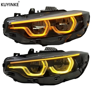 Fari Auto KUYINKE per <span class=keywords><strong>BMW</strong></span> <span class=keywords><strong>Serie</strong></span> <span class=keywords><strong>4</strong></span> F32 F36 F80, Lampade LED per Auto 13-19, Aggiornamento allo Stile Trim <span class=keywords><strong>Blu</strong></span>, Faro Anteriore Tricolore - Product Image 1