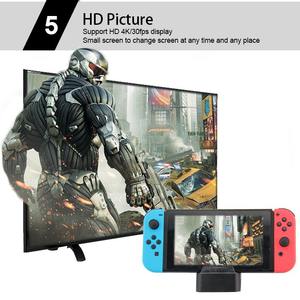 แท่นชาร์จ HD-MI สำหรับ <span class=keywords><strong>Nintendo</strong></span> <span class=keywords><strong>Switch</strong></span> เครื่องแปลงวิดีโอ HD-MI แบบพกพาสำหรับอะแดปเตอร์คอนโซล NS - Product Image 2