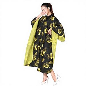 Cape de coiffure florale 160*140mm pour adultes, motif rose, pour salon de coiffure et barbier - Product Image 4
