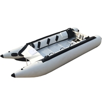 Bateau pneumatique catamaran Thundercat OEM personnalisé de 13 pieds à grande vitesse avec Hypalon/PVC, stable, capacité de 5 personnes