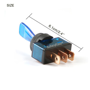 สวิตช์โยกแบบมีไฟ 12V รุ่น ASW-13D พร้อมหน้าสัมผัสทองแดงสำหรับใช้ในยานยนต์ - Product Image 3