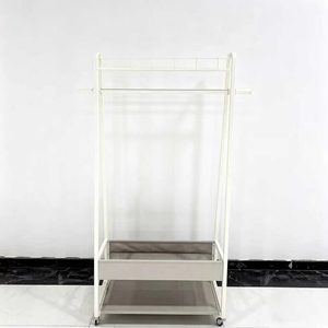 <span class=keywords><strong>Appendiabiti</strong></span> Moderno in Ferro con Ruote e Ripiani Portaoggetti per Casa, Appartamento, <span class=keywords><strong>Cameretta</strong></span> - Product Image 2