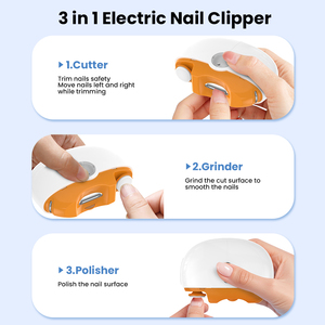 <span class=keywords><strong>Coupe</strong></span>-ongles électrique 3-en-1 avec lumière, rechargeable, pour bébés, filles et seniors - Product Image 6