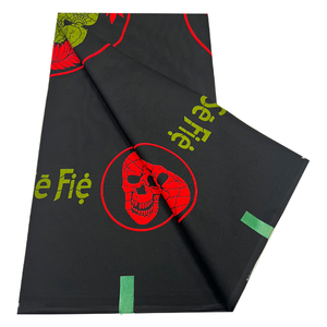 100% algodón Tela con estampado de cera <span class=keywords><strong>Real</strong></span> diseño holandés Hollandais Pagne África vestido de costura tela 6 yardas negro ropa duradera - Product Image 4
