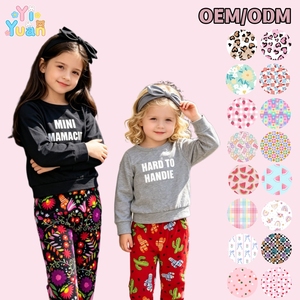 Conjunto <span class=keywords><strong>de</strong></span> Ropa Premium Personalizada para Niña, Top <span class=keywords><strong>de</strong></span> Manga Larga con Letras, Leggings con Estampado Floral <span class=keywords><strong>de</strong></span> Cactus, Diadema, 3 Piezas, para Moda Urbana - Product Image 1