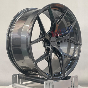 Nouvelles jantes en alliage d'aluminium forgé de 22 pouces, noir/gris fusil/bronze, 5x114.3, multi-rayons concaves, avec option de rétrofit/amélioration - Product Image 3