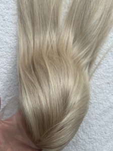 Cabello humano natural puro con base superior de encaje Mono de Venta caliente, accesorio de cabello Mono para mujer con bordes de piel transparente y parte superior de malla elástica - Product Image 5