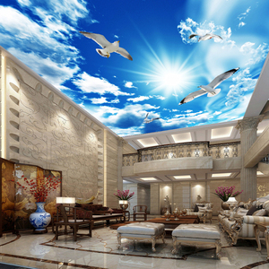 Plafonniers encastrés LED pour puits de lumière, panneaux de plafond carrés 60x60 en PC effet ciel bleu, lampes de plafond pour centres commerciaux, lampes de plafond Dove - Product Image 5