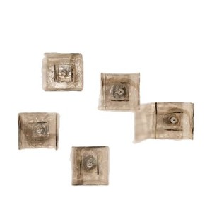 Healing Home Lámpara de pared de cristal minimalista moderna, 12x28x28mm, bombilla LED E14, control por interruptor, accesorio de iluminación interior - Product Image 5