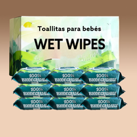 Échantillon Gratuit Fournisseur de Lingettes Humides Personnalisées 100% Biodégradables Écologiques Jetables Non Tissées Biologiques Non Parfumées pour Bébé