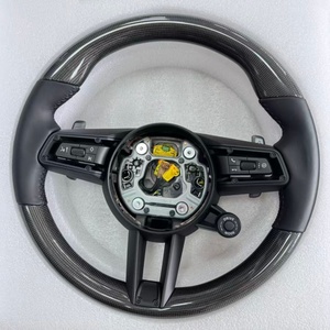 Volante in Carbonio Modificato per Cayenne Macan <span class=keywords><strong>Taycan</strong></span> 997 997.2 981 970 996 957 - Product Image 6