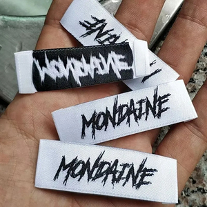 Hàng may mặc cổ Damask vải thương hiệu Tên Logo satin nhãn mật độ cao mềm in bền vững dệt nhãn cho quần áo - Product Image 6