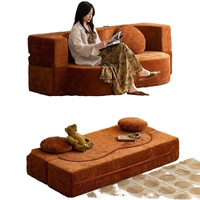 Modulares, komprimierbares Schlafsofa im Wabi-Sabi-Stil, mit Schwammfüllung, doppelt nutzbar, neu, für kleine Wohnungen, Schlafzimmer, Wohnzimmer