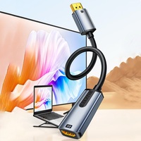 SAMZHE Convertidor DP a HDMI 4K/60Hz, Expansión de Pantalla Dual, Adaptador de Video DisplayPort 2K/144Hz HD para Computadora de Escritorio, Laptop, TV, Monitor