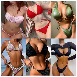 سيدة وفتاة مثير الصيف ملابس السباحة عارضة الجملة النساء الرخيصة في بالة بالجملة للشاطئ أو حمام السباحة - Product Image 6