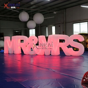 Luci per decorazioni di nozze lettera gonfiabile per tendone Led grandi lettere gonfiabili giganti illuminate Led Marquee Love Mr & Mrs Letters - Product Image 4