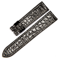 Bracelet de montre en cuir véritable à motif crocodile, boucle de bonne qualité en acier inoxydable, cuir véritable, taille personnalisée, bracelet de montre super fin