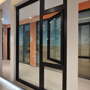 Penghalau panas kaca ganda Perancis jendela tingkap ganda jendela Aluminium dan pintu jendela balkon desain untuk rumah - Product Image 2