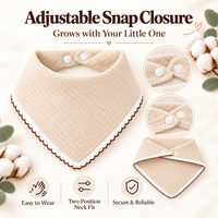Bavoirs triangulaires en gaze 100 % coton de couleur unie pour nouveau-nés, doux et absorbants, type bandana, pour bébés de 0 à 36 mois
