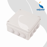 Boîtier électronique SAIPWELL 150X150X70MM IP55 ABS monophasé 220VAC pour câbles, boîtier de projet électronique, certifié CE ROHS -40°C à +80°C