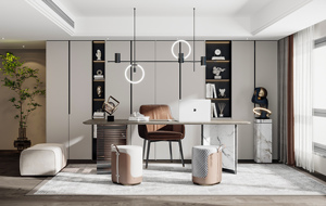 Escritorio minimalista italiano, luz de lujo, moderno, simple, oficina en casa, escritorio de ordenador, diseñador, escritorio de gama alta - Product Image 3