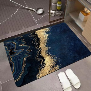 Tapis de sol absorbant l'eau en boue de diatomées, séchage rapide, pour porte de salle de bain, tapis de toilette épais, imperméable et antidérapant - Product Image 3