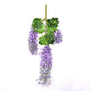 Plantas artificiales para decoración de jardín y hogar, flores colgantes de <span class=keywords><strong>glicina</strong></span> para boda, DIY, 110cm - Product Image 5