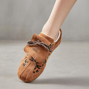 Zapatos Planos de Mujer, Modernos, Perforados, Estilo Bailarina, con Diseño de Punta de Ala, en Cuero Genuino, para Otoño, Verano o Invierno - Product Image 4