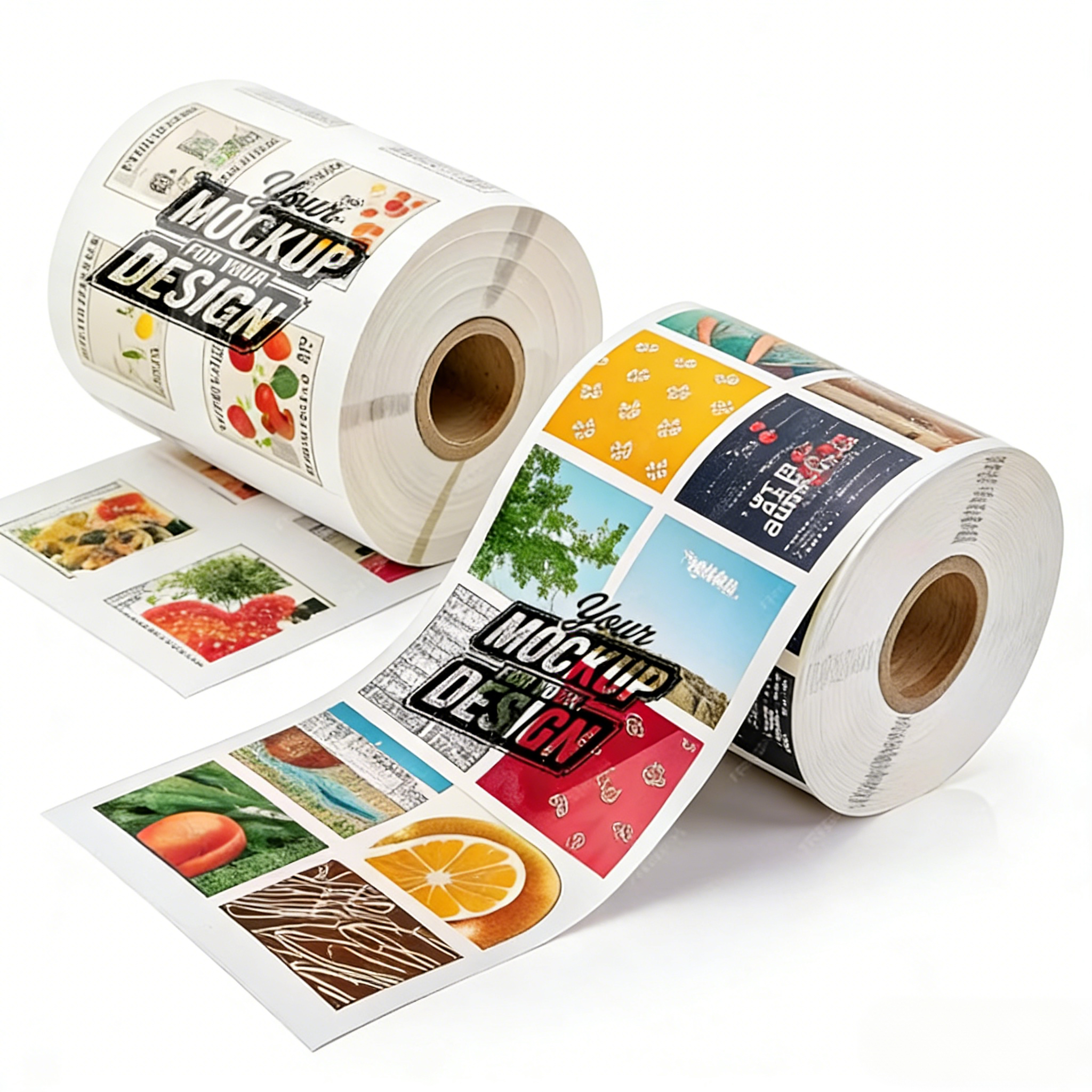 High Quality Waterproof Metallic Custom Label Roll Reusable Strong Adhesive Vinyl Stickers Custom Size Packaging Labels for