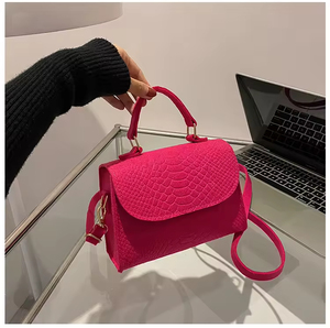 Bolso de Moda Popular para Mujer, Bolso de Hombro de Fieltro, Bolsos Simples de Color Sólido para Mujer - Product Image 4