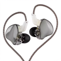 Earphone KZ EDC PRO Dynamic In-Ear Berkabel Antarmuka 3.5mm HI-FI Stereo Bass untuk Olahraga dan Gaming, Desain Pas di Telinga, Bahan Plastik