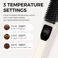 Lisseur à cheveux en céramique infrarouge à ions négatifs, vapeur électrique, chauffage rapide, design portable, écran LCD