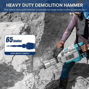 Premium 14.5Amp SDS-Hex martinetto demolitore 65 joule per cemento resistente demolitore per pavimenti in cemento - Product Image 5