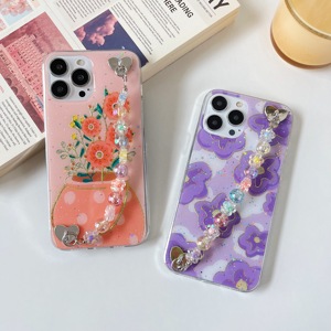 Ốp điện thoại iPhone 13, 16 PRO MAX thời trang mới dành cho nữ, kèm vòng tay hoa, sản xuất tại nhà máy - Product Image 2