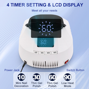 เครื่องอบเล็บยูวีแอลอีดีแบบมีสาย 86 วัตต์ ไม่มีแบตเตอรี่ 42 หลอดแอลอีดี อบแห้งเร็ว พร้อมเซ็นเซอร์อัตโนมัติ ด้ามจับพกพาสะดวก สำหรับร้านทำเล็บและใช้ในบ้าน - Product Image 4