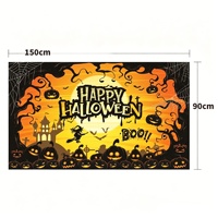Nouvelle Décoration Suspendue d'Extérieur pour Halloween, Thème International, avec Drapeau, Crâne, Sorcière, Citrouille, Clown, pour une Ambiance Horreur