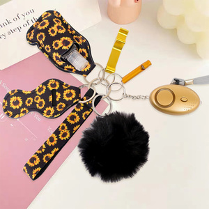 LLavero de metal de lujo para defensa <span class=keywords><strong>personal</strong></span> para niña y mujer, alarma de seguridad con sirena de autodefensa, venta al por mayor - Product Image 4
