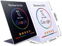 Plaque acrylique NFC personnalisée pour avis Google, menu tactile programmable avec puces NTAG213, NTAG215, NTAG216 pour affichage des avis sur les réseaux sociaux