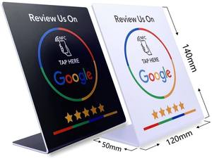แผ่นอะคริลิค NFC แบบกำหนดเองสำหรับรีวิว Google พร้อมเมนูแบบแตะ  ชิป NTAG213 NTAG215 NTAG216 สำหรับแสดงรีวิวโซเชียลมีเดีย - Product Image 3
