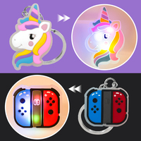 Gantungan Kunci LED 3D Custom, Bahan PVC Karet Lembut Bentuk Alpukat Gamepad, Tahan Air, Awet, Menyala, Cocok untuk Anak Perempuan & Laki-laki, Grosir
