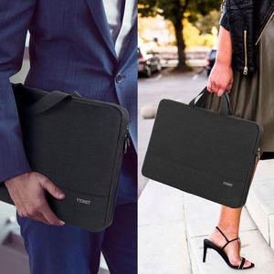 Free Sample YCW Men's Business 15-15.6 Inch <b>Laptop</b> Briefcase Felt & PU <b>Leather</b> <b>Sleeve</b> Tote - Product Image 4