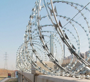 <span class=keywords><strong>Precio</strong></span> de fábrica personalizado, alambre de púas de afeitar de 450mm, <span class=keywords><strong>concertina</strong></span> galvanizada para cercas de seguridad - Product Image 2