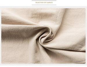 Camicie da <span class=keywords><strong>uomo</strong></span> in cotone e <span class=keywords><strong>lino</strong></span> a maniche corte stile estivo traspirante stile Casual stile Casual t-shirt da <span class=keywords><strong>spiaggia</strong></span> per gli uomini - Product Image 4