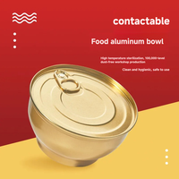 Bol en aluminium de 250 ml pour nid d'oiseau, porridge d'ormeau, céréales complètes, soupes et légumes en conserve