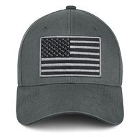 Sombrero de camionero de algodón de perfil bajo, gorra de béisbol con bandera americana para hombres y mujeres, sombrero de papá liso ajustable