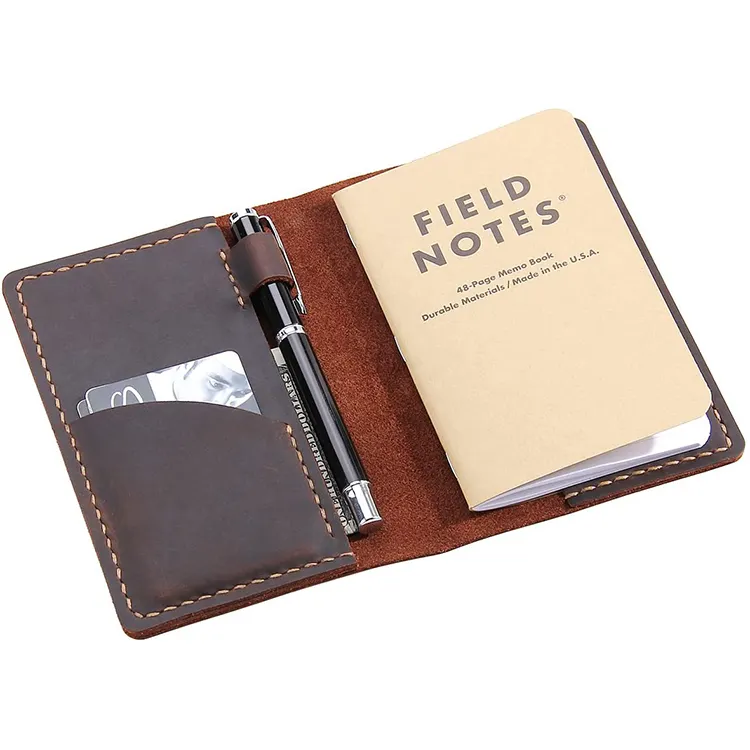 Custom Handmade Vintage Leather Cover Journal Cover for Field Note Book